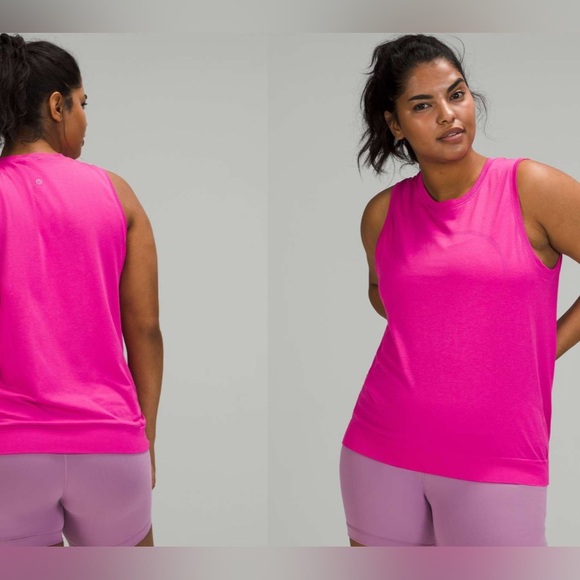 Lululemon Swiftly Breathe Muscle Tank Top Pink Size: 6 - Picture 2 of 3